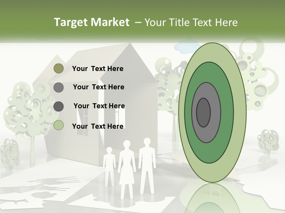 A Group Of People Standing In Front Of A House PowerPoint Template