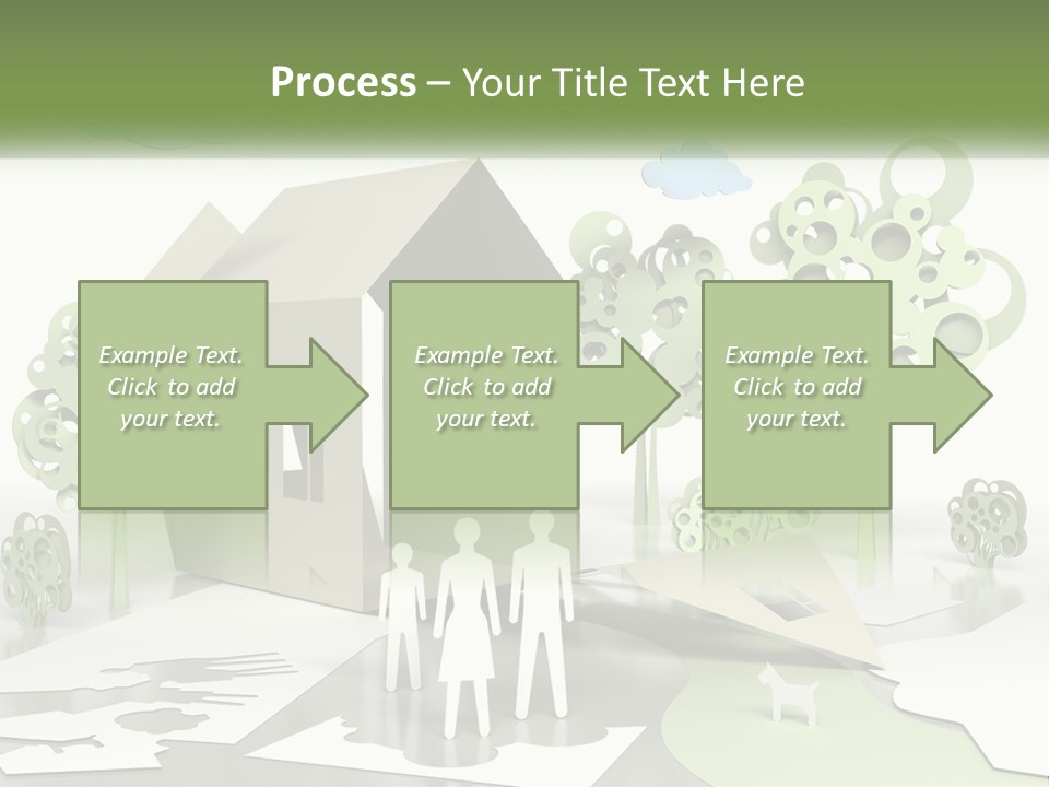 A Group Of People Standing In Front Of A House PowerPoint Template