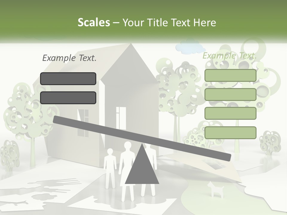 A Group Of People Standing In Front Of A House PowerPoint Template