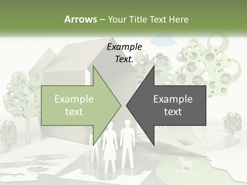 A Group Of People Standing In Front Of A House PowerPoint Template