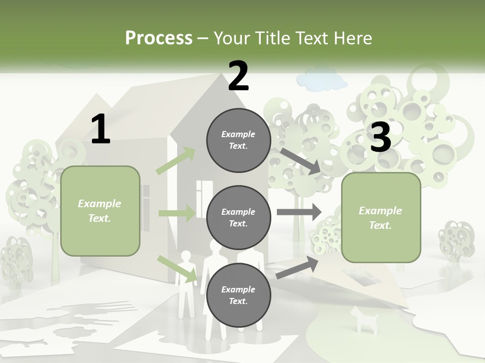 A Group Of People Standing In Front Of A House PowerPoint Template