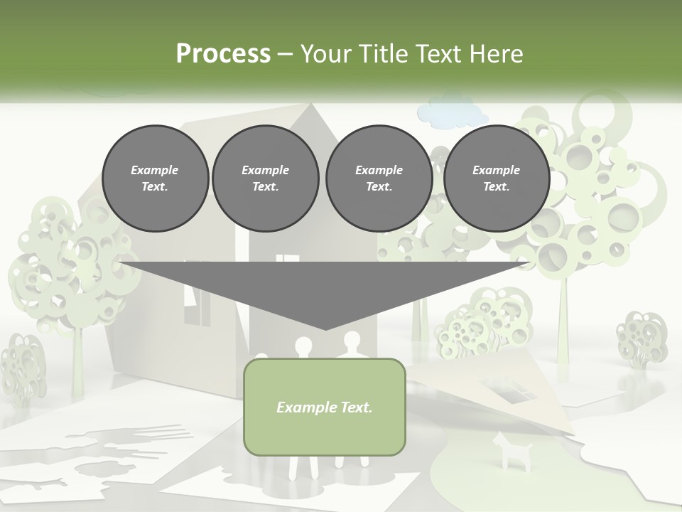 A Group Of People Standing In Front Of A House PowerPoint Template