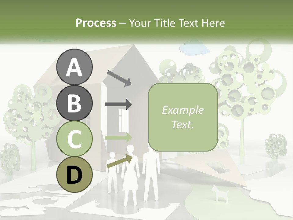 A Group Of People Standing In Front Of A House PowerPoint Template