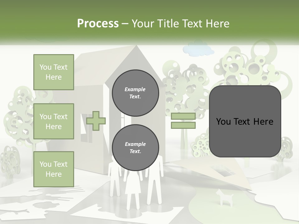 A Group Of People Standing In Front Of A House PowerPoint Template