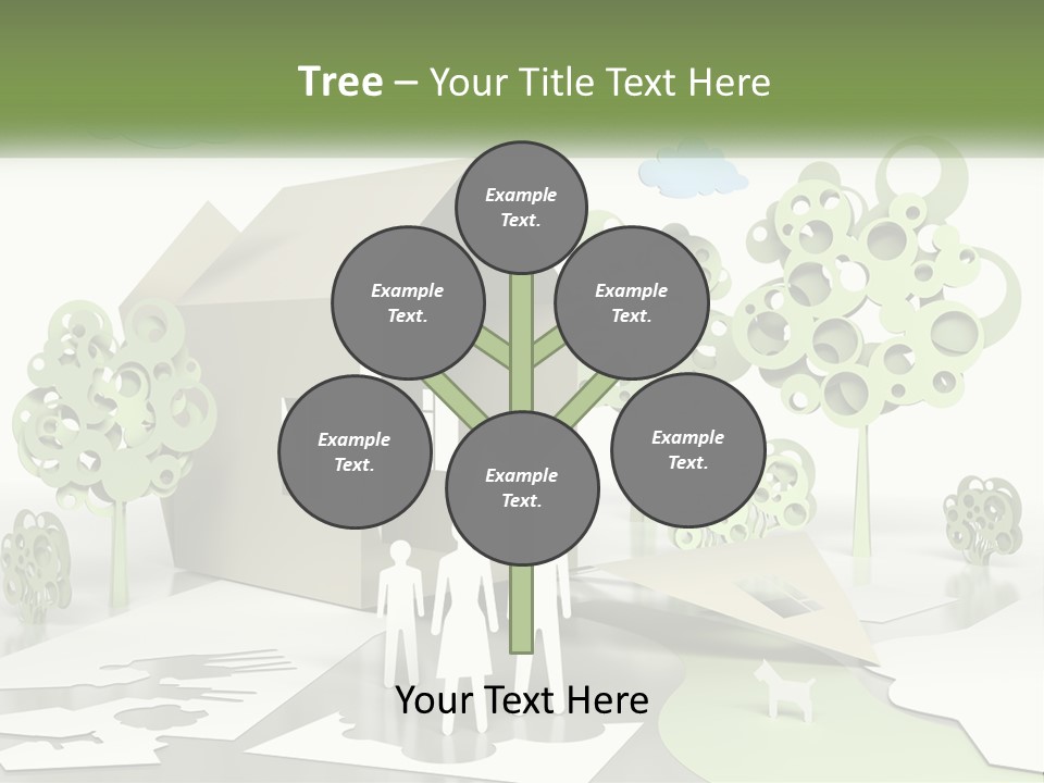 A Group Of People Standing In Front Of A House PowerPoint Template