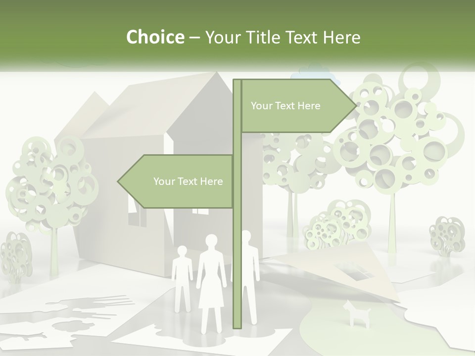 A Group Of People Standing In Front Of A House PowerPoint Template