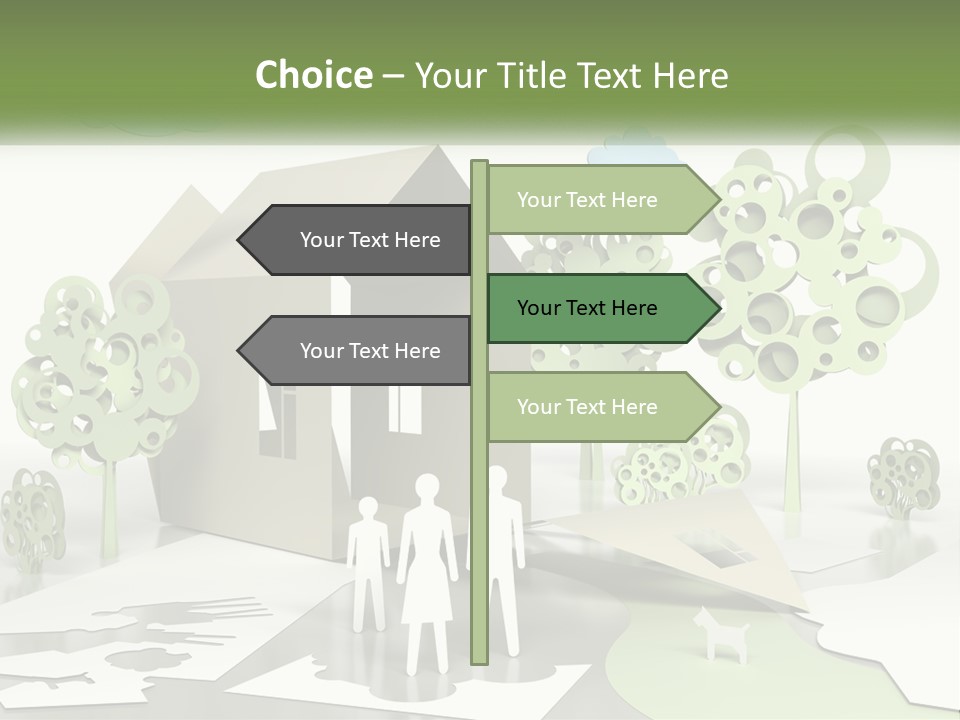 A Group Of People Standing In Front Of A House PowerPoint Template