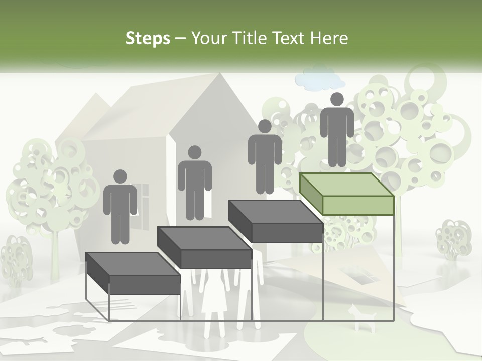 A Group Of People Standing In Front Of A House PowerPoint Template