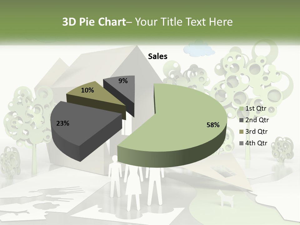 A Group Of People Standing In Front Of A House PowerPoint Template