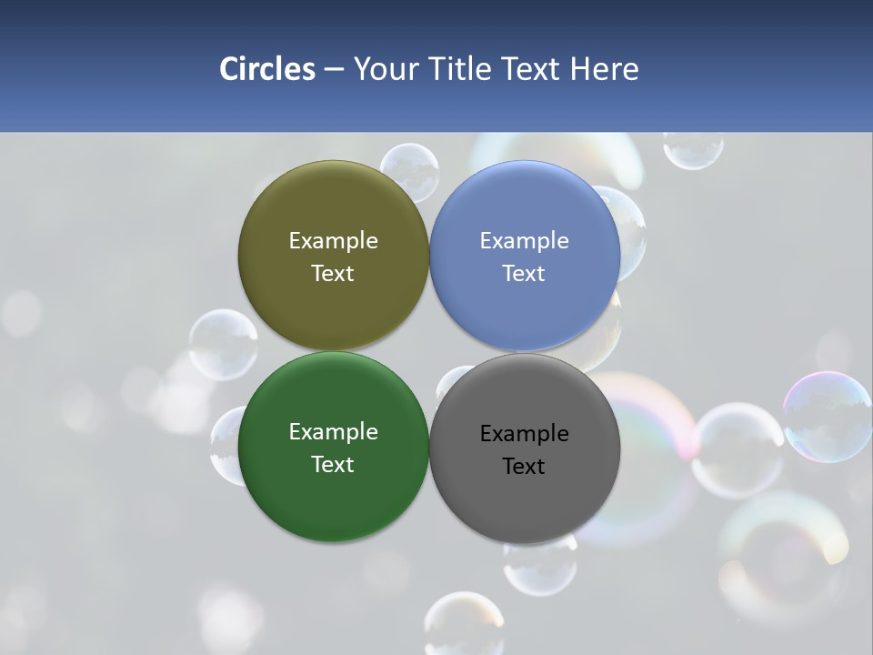 A Bunch Of Soap Bubbles Floating In The Air PowerPoint Template