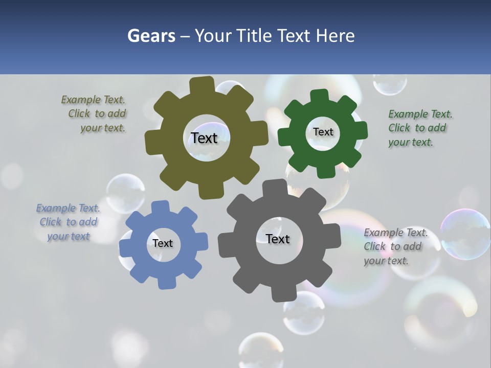 A Bunch Of Soap Bubbles Floating In The Air PowerPoint Template