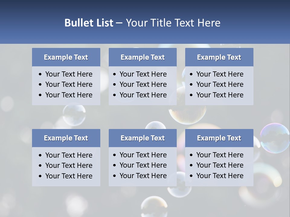 A Bunch Of Soap Bubbles Floating In The Air PowerPoint Template