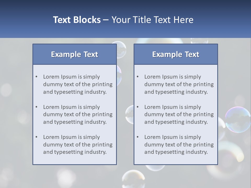 A Bunch Of Soap Bubbles Floating In The Air PowerPoint Template