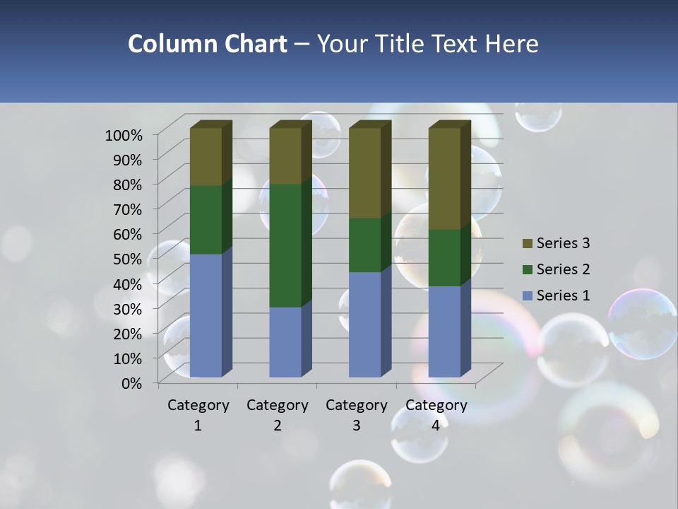 A Bunch Of Soap Bubbles Floating In The Air PowerPoint Template