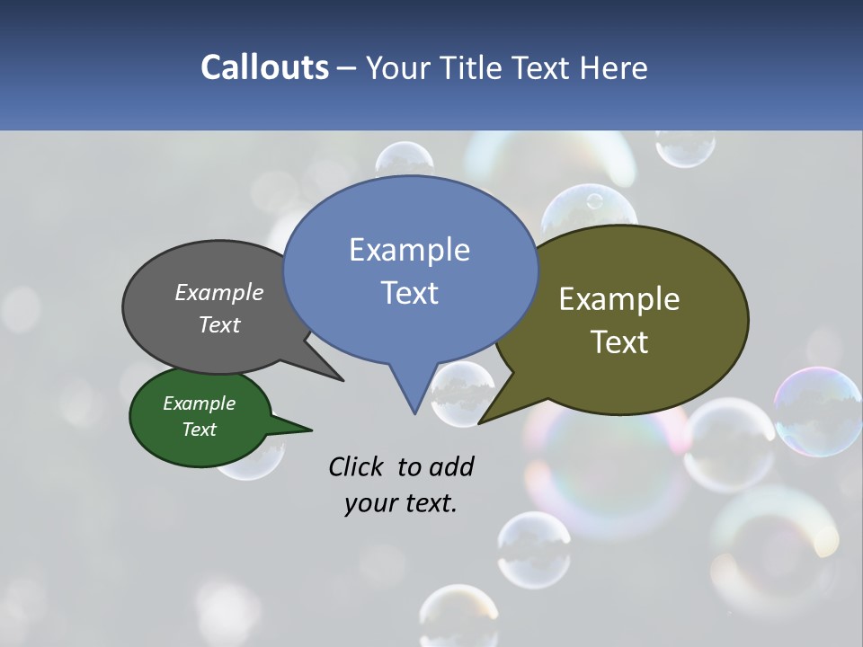 A Bunch Of Soap Bubbles Floating In The Air PowerPoint Template