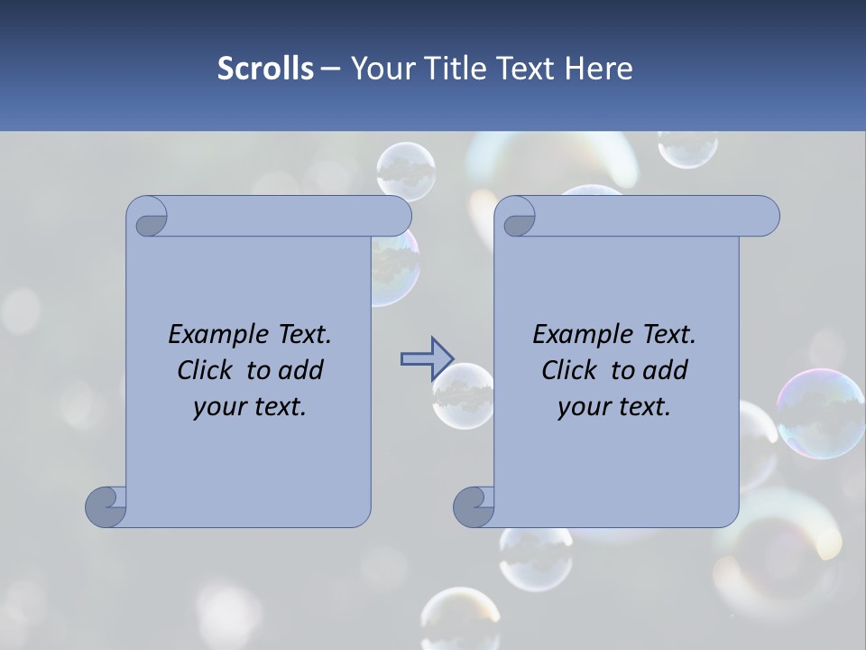 A Bunch Of Soap Bubbles Floating In The Air PowerPoint Template