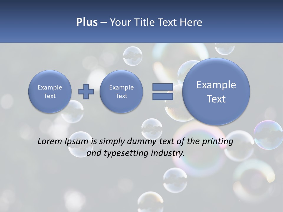 A Bunch Of Soap Bubbles Floating In The Air PowerPoint Template