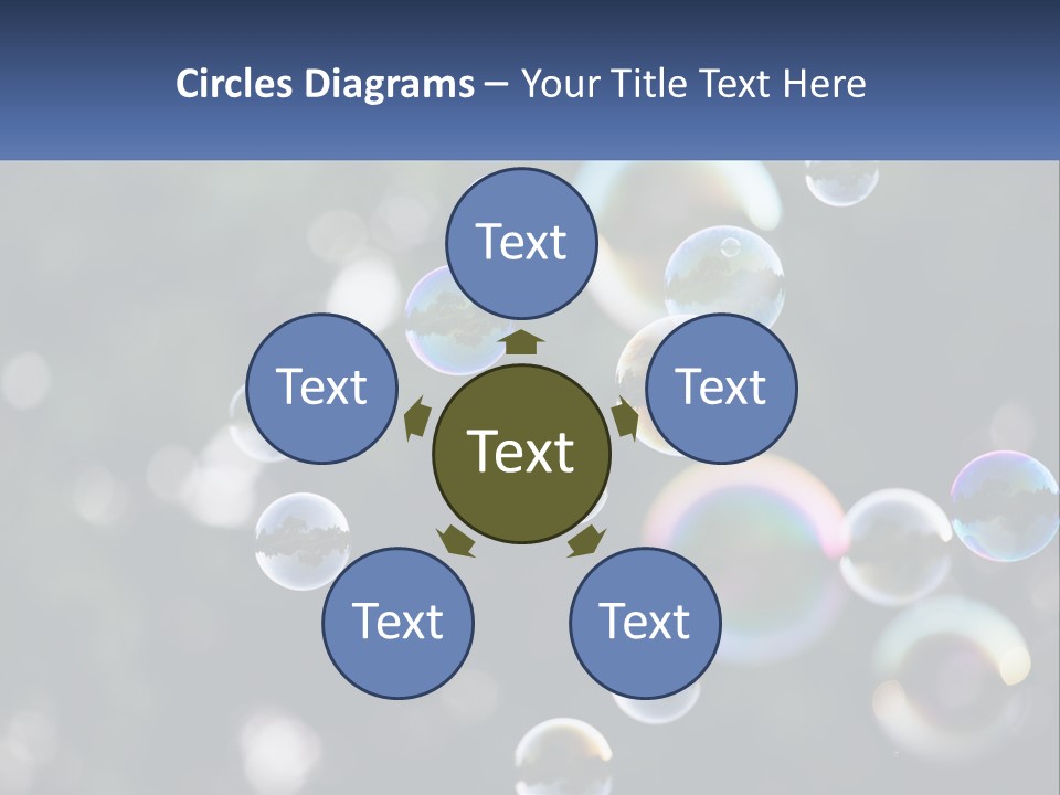 A Bunch Of Soap Bubbles Floating In The Air PowerPoint Template