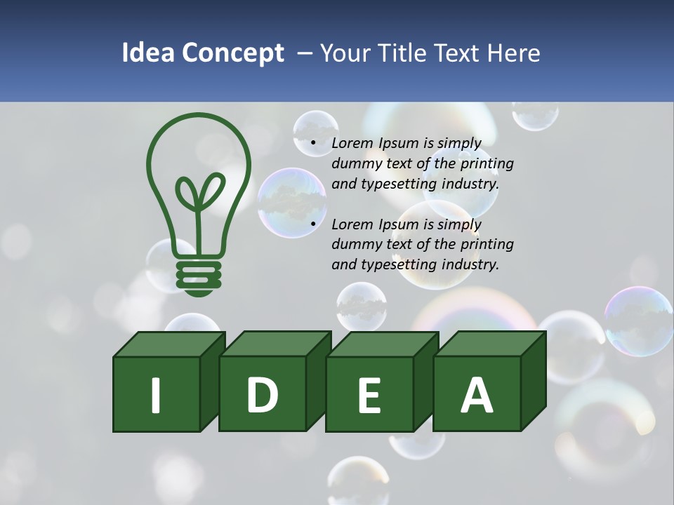 A Bunch Of Soap Bubbles Floating In The Air PowerPoint Template