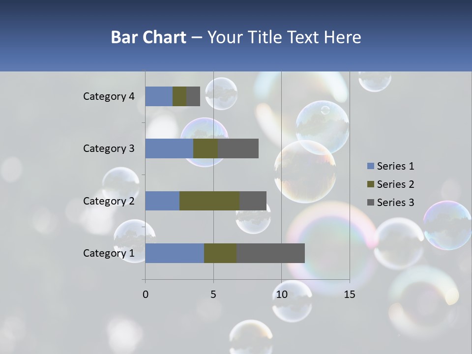 A Bunch Of Soap Bubbles Floating In The Air PowerPoint Template