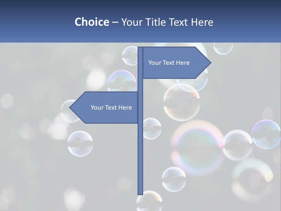 A Bunch Of Soap Bubbles Floating In The Air PowerPoint Template