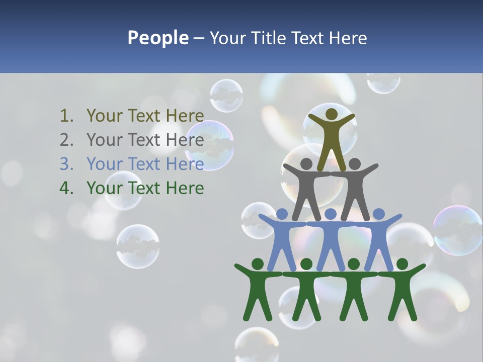 A Bunch Of Soap Bubbles Floating In The Air PowerPoint Template