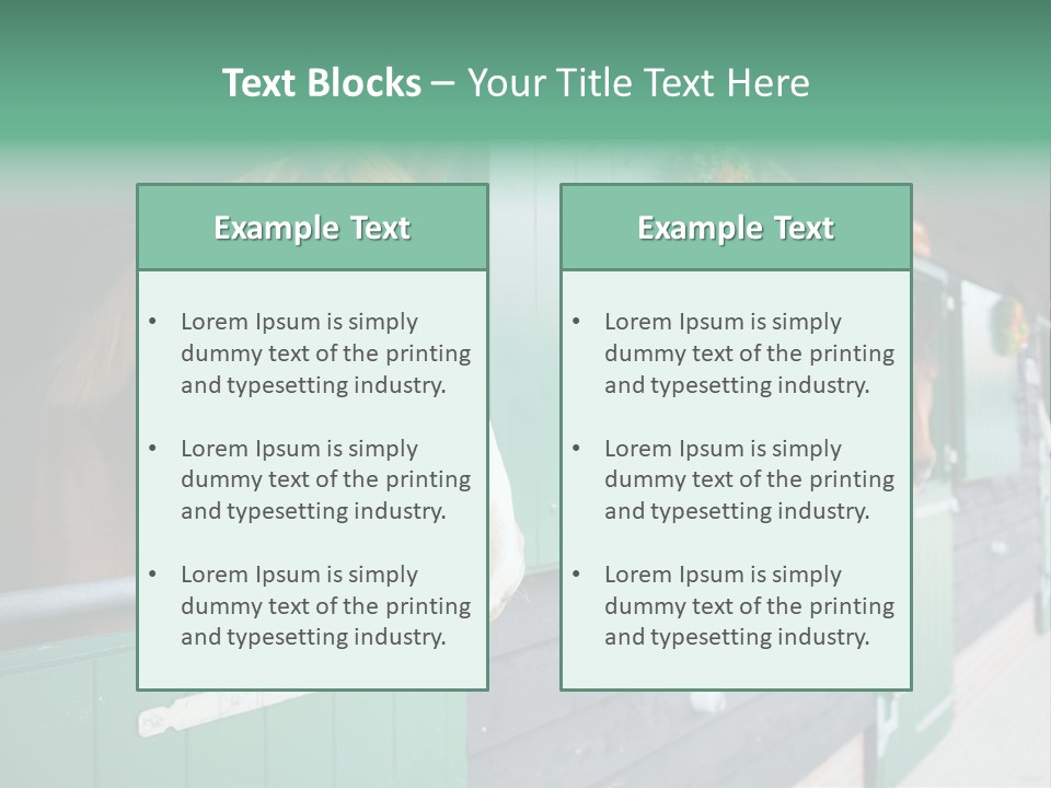 A Brown Horse Standing Next To A Green Door PowerPoint Template