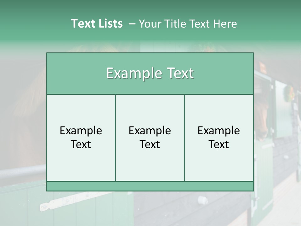 A Brown Horse Standing Next To A Green Door PowerPoint Template