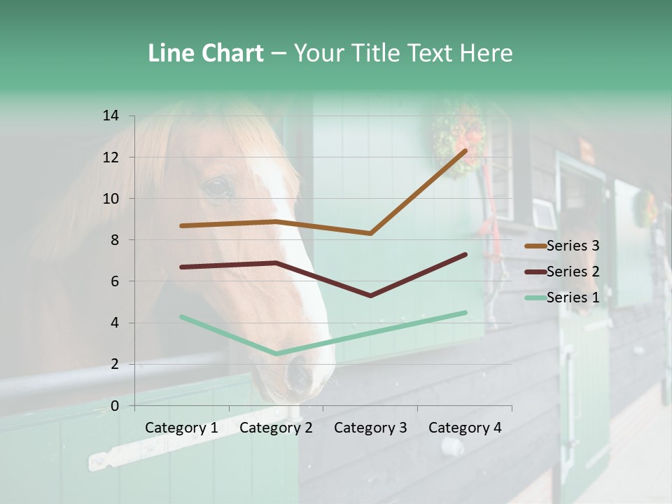 A Brown Horse Standing Next To A Green Door PowerPoint Template