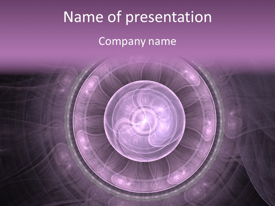 A Purple Abstract Background With A Circular Shape PowerPoint Template