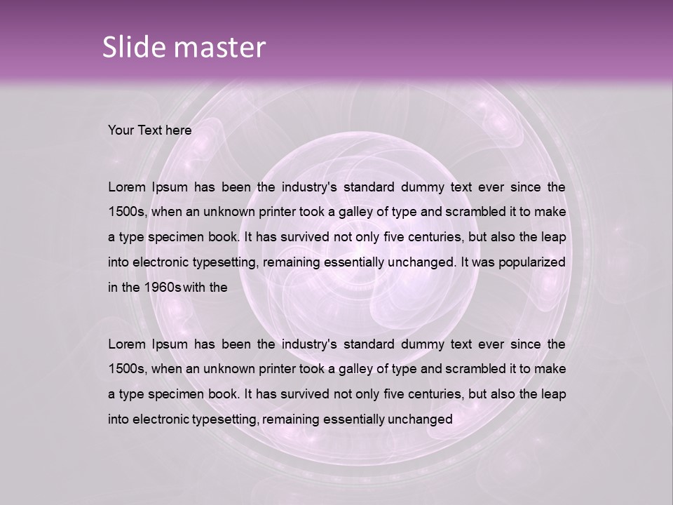 A Purple Abstract Background With A Circular Shape PowerPoint Template