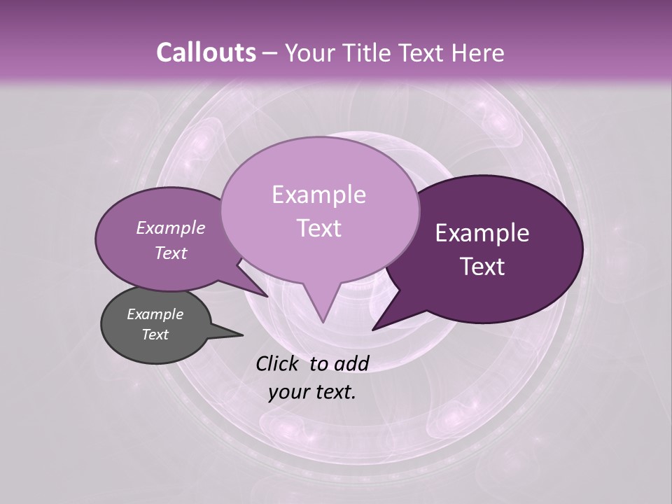 A Purple Abstract Background With A Circular Shape PowerPoint Template