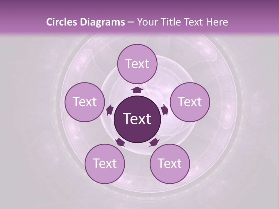 A Purple Abstract Background With A Circular Shape PowerPoint Template