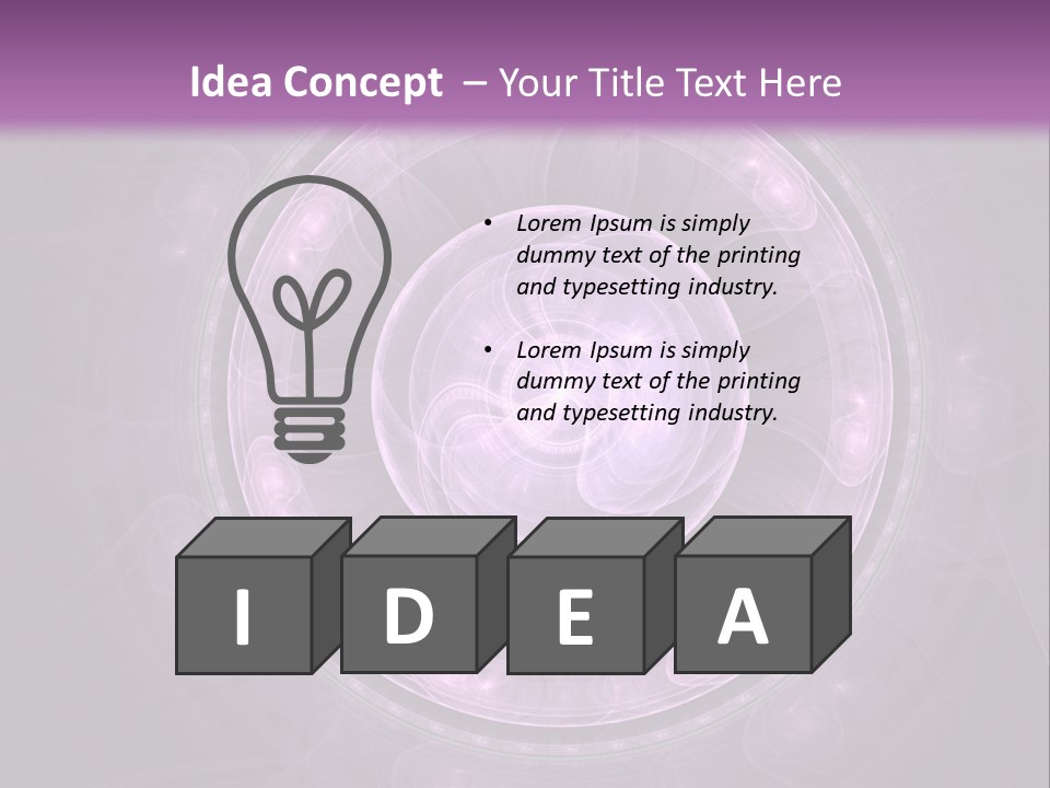 A Purple Abstract Background With A Circular Shape PowerPoint Template