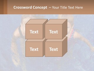 Two Children In A Swimming Pool Powerpoint Template PowerPoint Template