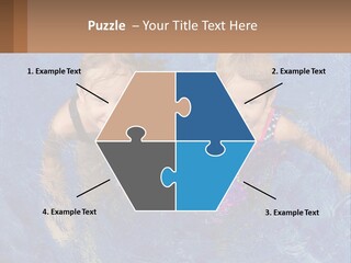 Two Children In A Swimming Pool Powerpoint Template PowerPoint Template