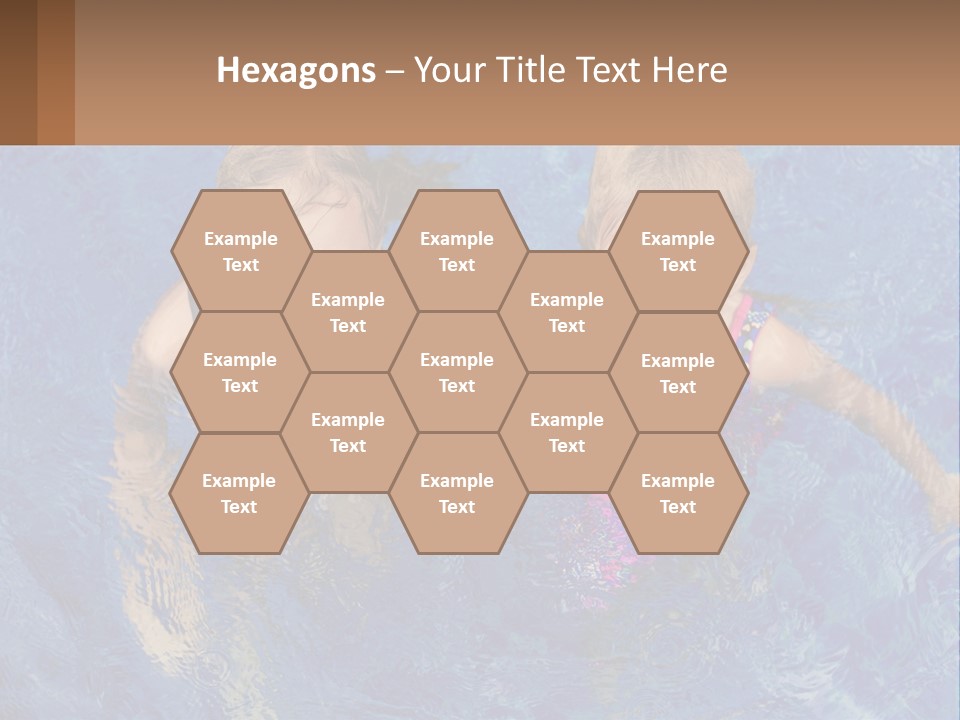 Two Children In A Swimming Pool Powerpoint Template PowerPoint Template