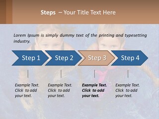 Two Children In A Swimming Pool Powerpoint Template PowerPoint Template