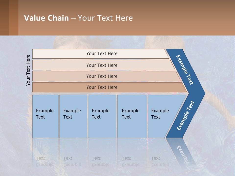 Two Children In A Swimming Pool Powerpoint Template PowerPoint Template