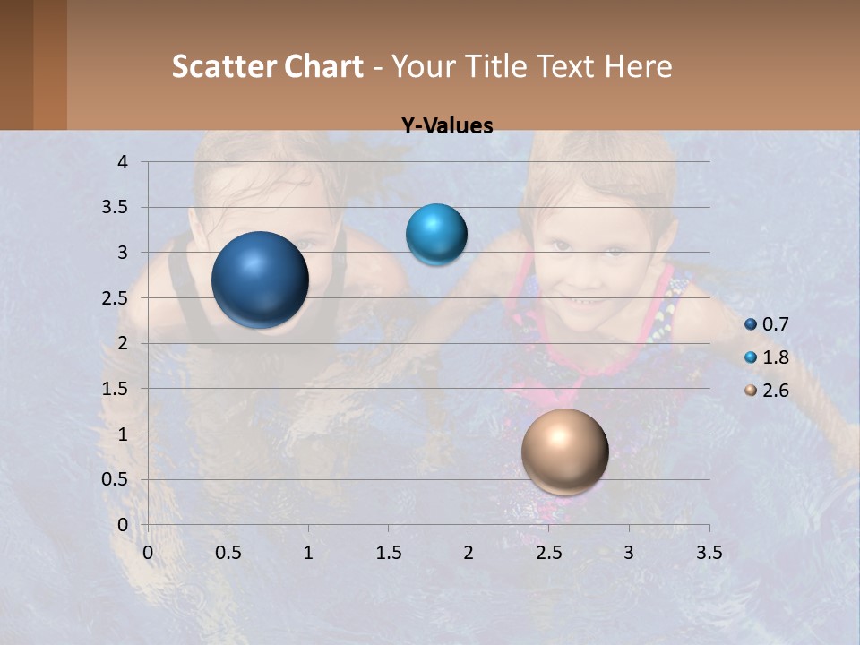Two Children In A Swimming Pool Powerpoint Template PowerPoint Template