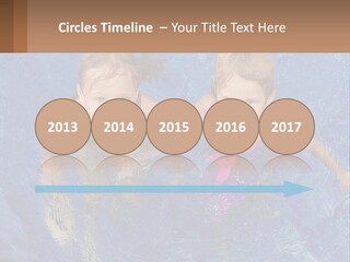 Two Children In A Swimming Pool Powerpoint Template PowerPoint Template