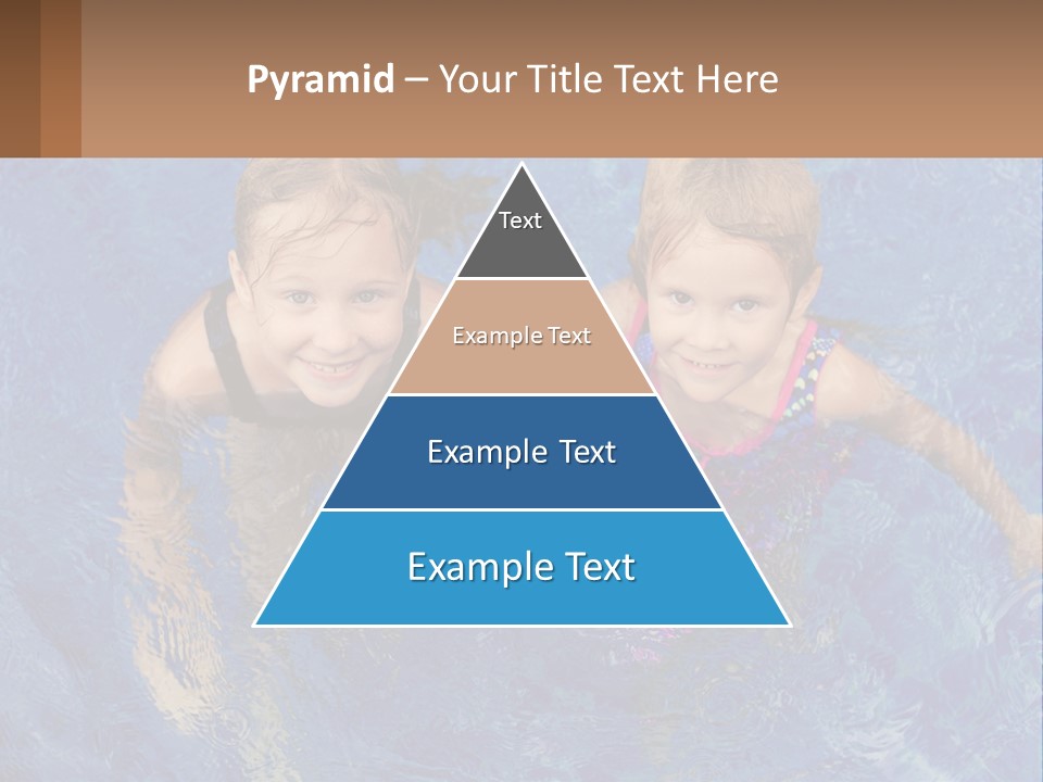 Two Children In A Swimming Pool Powerpoint Template PowerPoint Template