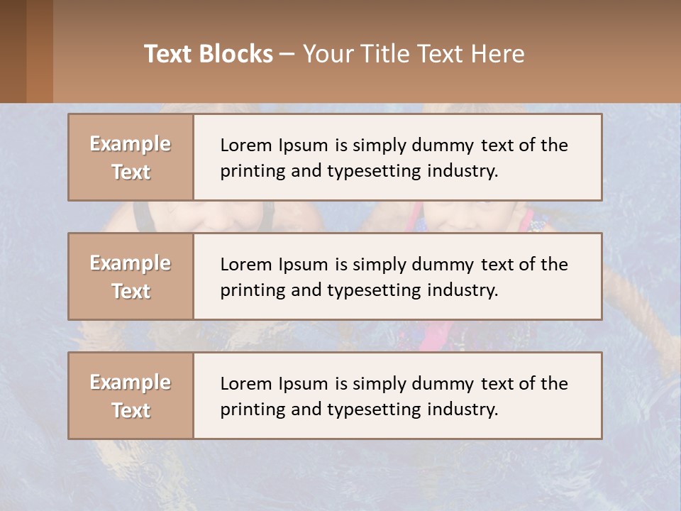 Two Children In A Swimming Pool Powerpoint Template PowerPoint Template