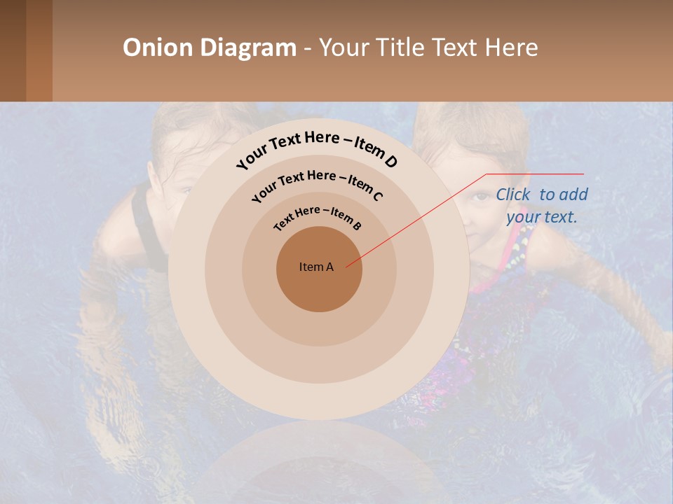 Two Children In A Swimming Pool Powerpoint Template PowerPoint Template