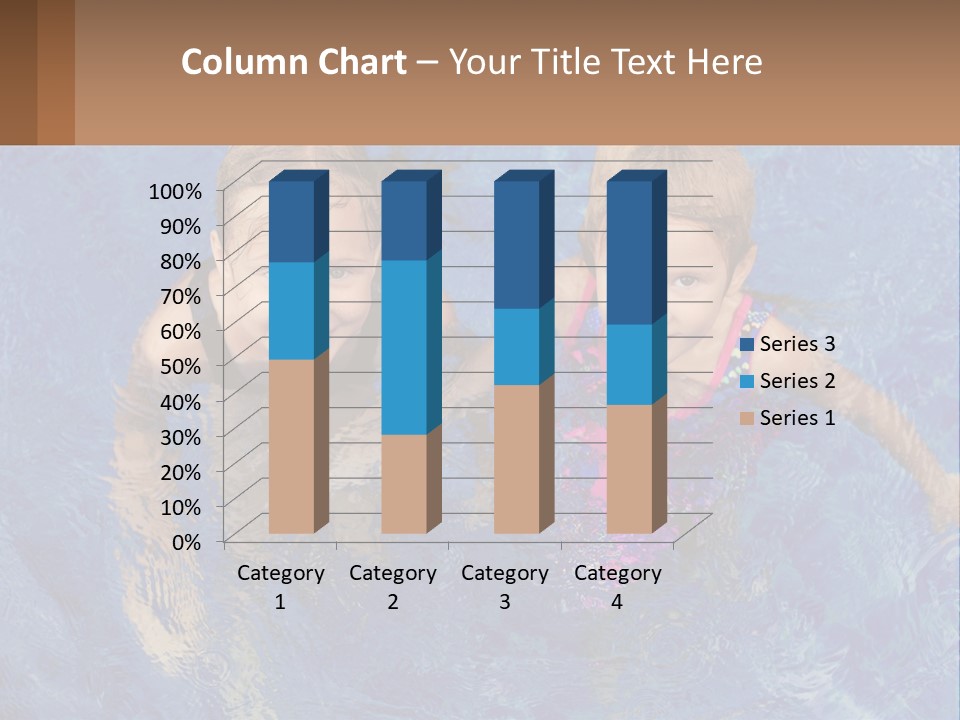 Two Children In A Swimming Pool Powerpoint Template PowerPoint Template