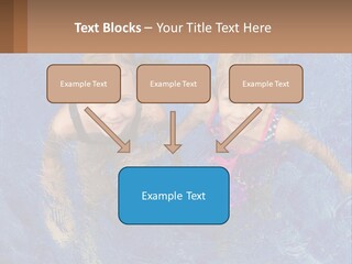 Two Children In A Swimming Pool Powerpoint Template PowerPoint Template