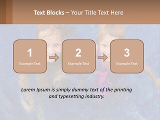 Two Children In A Swimming Pool Powerpoint Template PowerPoint Template