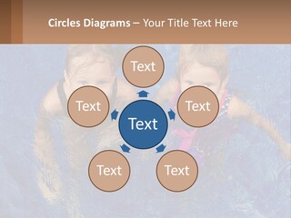 Two Children In A Swimming Pool Powerpoint Template PowerPoint Template