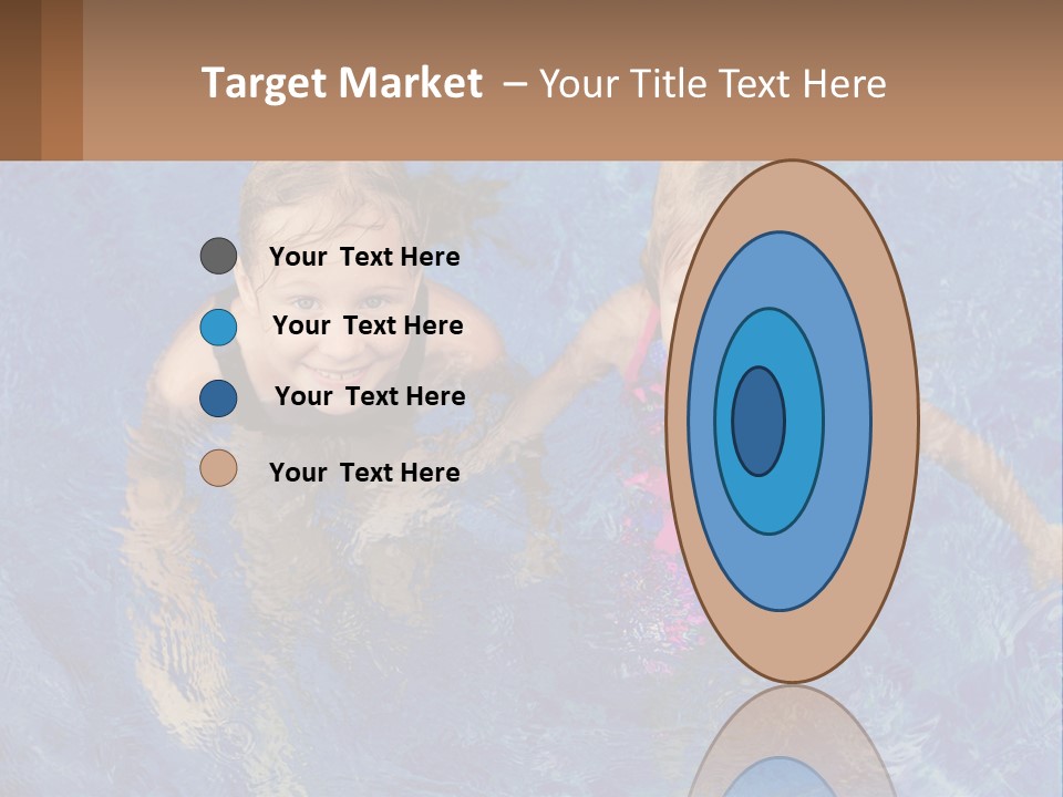 Two Children In A Swimming Pool Powerpoint Template PowerPoint Template