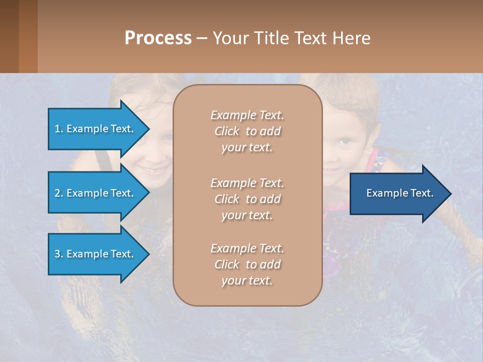 Two Children In A Swimming Pool Powerpoint Template PowerPoint Template